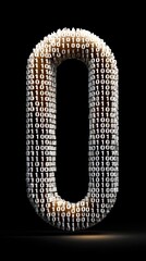 Number zero in binary code visual depiction of the digit zero represented using binary code fundamental to computing systems