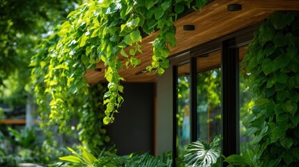 Green plant on window lush green plant thriving on window sill bringing natural beauty and vitality indoors