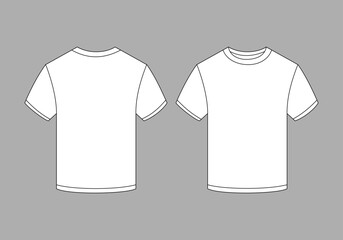 plain white t-shirt vector illustration