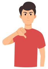 illustration of a man with cool hand gestures vector