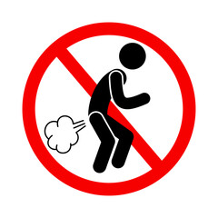 no farting warning vector illustration icon