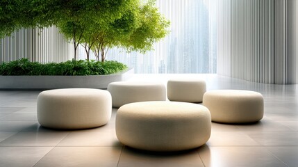 Tree within interior space single tree verdant foliage stands elegantly within an enclosed room creating natural indoor ambiance