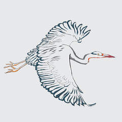 heron in flight