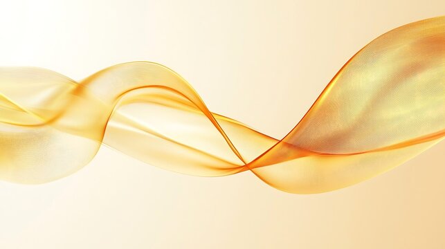 Abstract golden wave resembling flowing fabric background