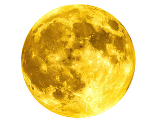 Vibrant illuminated celestial orb against a black expanse, showing craters