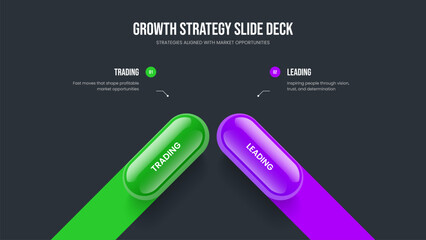 Creative Profile 2 Step Infographic Frame Template. Project Introduction Presentation Design Vector Illustration. Professional Briefing Two Element Diagram Slideshow Layout.