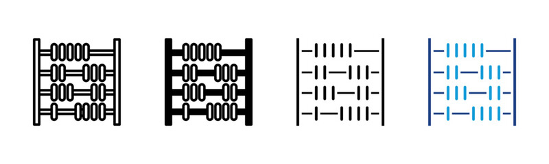 Counting icon set multiple style collection