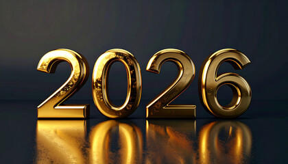 Elegant Gold 2026 3D Design