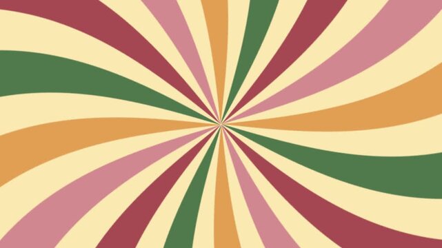 Retro abstract background swirl stipe ray animation vintage style