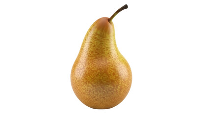 Ripe yellow pear isolated PNG on transparent background, fresh fruit for healthy eating and gourmet food concepts