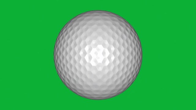  Golf Ball on Green Screen Background