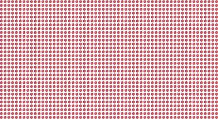 Red Polka Dot Pattern. Classic Background. A seamless vector texture of small red spots, geometric circles and regular grid for retro wallpaper, textile print, and kitchen decor.