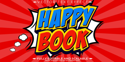 Comic book text effect, editable cartoon and pop art text style