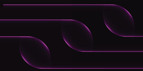 Abstract dark background with glowing purple lines and shapes. © Ahmad