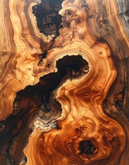 Intricate Wood Grain Pattern - A Close-Up View of Natural Beauty and Texture.