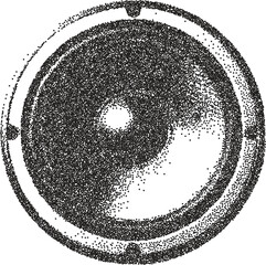 Speaker y2k retro stipple art music brutalist halftone vector png transparent, party 2000s photocopy effect tattoo aesthetic