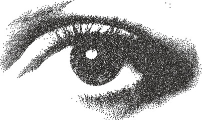 Eye y2k retro stipple art iris brutalist halftone vector png transparent, vision 2000s photocopy effect tattoo aesthetic