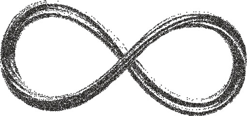 Infinity y2k retro stipple art symbol brutalist halftone vector png transparent, endless 2000s photocopy effect tattoo aesthetic
