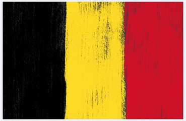 belgian flag with paint strokes