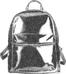 Bag y2k retro stipple art fashion brutalist halftone vector png transparent, accessory 2000s photocopy effect tattoo aesthetic