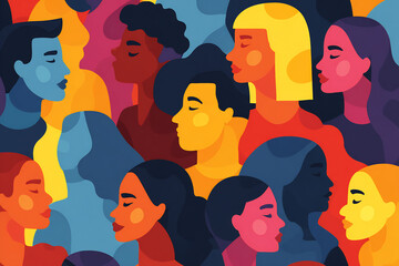 Pattern of Diverse Faces