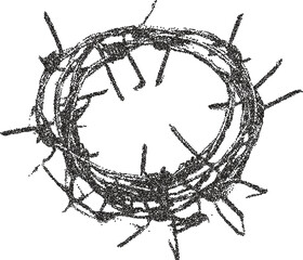 Spike y2k retro stipple art wire brutalist halftone vector png transparent, barbed 2000s photocopy effect tattoo aesthetic