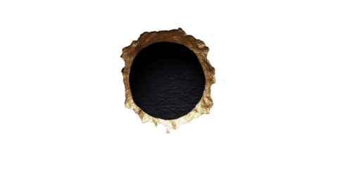 Hole in the Wall: A dark void of a hole, with rugged texture, set against a stark backdrop, and evokes a sense of mystery and curiosity.
