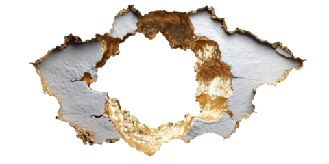 Rusted and Fractured Surface: A close-up showcases a distressed, circular area with signs of corrosion, wear, and tear, revealing a glimpse of the layers beneath.