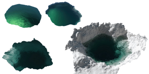 Serene Waters: The image showcases a collection of serene lake reflecting its tranquil surface