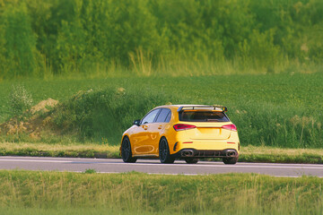 Modern automotive design compact hatchback model