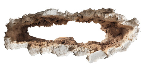 Hole in the Wall: A weathered hole, reveals the raw, interior essence of a structure, a testament to time and the elements.