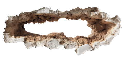 Hole in the Wall: A weathered hole, reveals the raw, interior essence of a structure, a testament to time and the elements.