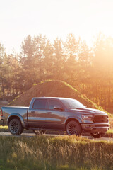 Heavy-duty pickup truck in nature © AlexGo