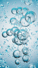 Bubbles in Blue: A Dance of Light and Fluidity