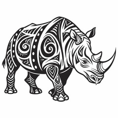 rhino vector illustration © POLASH