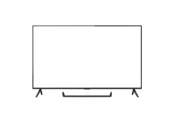 Modern flat screen television isolated on transparent background