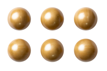 Wooden Spheres Arranged in Grid Pattern