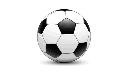 Fototapeta premium A classic black and white soccer ball is ready for a game on the field, perfect for sports and recreation themed designs and backgrounds