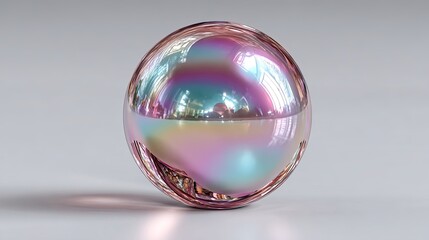 Transparent realistic pearl isolated, smooth reflection highlighting luxury, elegance, purity, and fashion accessories, suitable for jewelry store advertisements, wedding design assets.