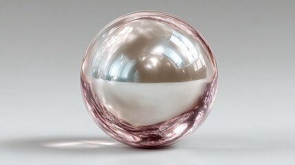 Transparent realistic pearl isolated, smooth reflection highlighting luxury, elegance, purity, and fashion accessories, suitable for jewelry store advertisements, wedding design assets.