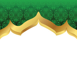Design islamic border mandala Elegant Islamic Green and Gold Decorative Borders and Corner Elements Islamic 