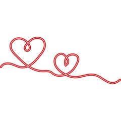 Continuous Line Heart Neon