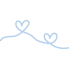 Continuous Line Heart Neon