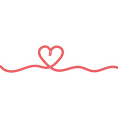 Continuous Line Heart Neon
