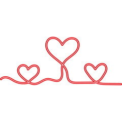Continuous Line Heart Neon