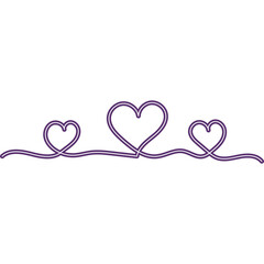 Continuous Line Heart Neon