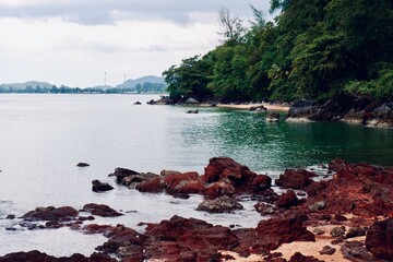 tropical island in the ocean