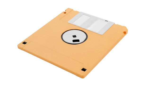 Vintage floppy disk PNG isolated on transparent background, retro computer storage media for data backup and nostalgic design