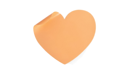 Peach heart sticker PNG isolated on transparent background, cute love symbol for social media and graphic design use