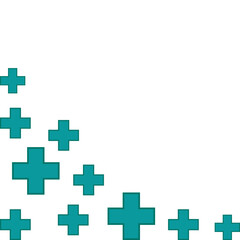 Medical Cross Pattern Corner